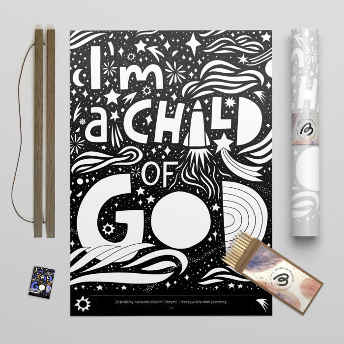 PLAKAT DO KOLOROWANIA "Child of God"