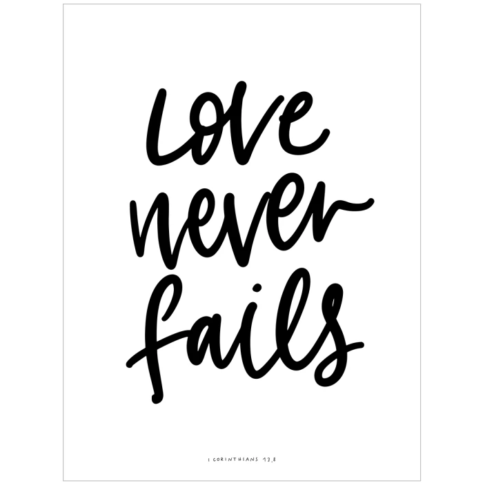 Love never fails