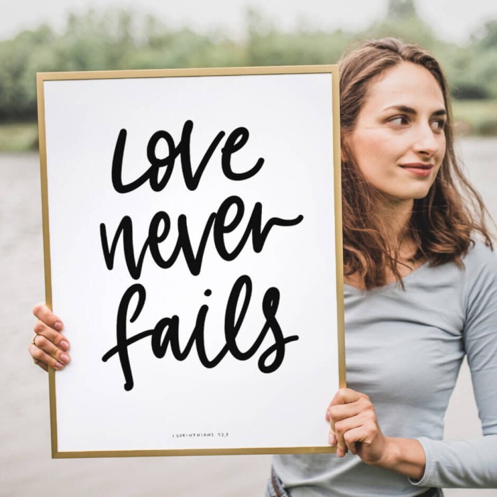 Love never fails