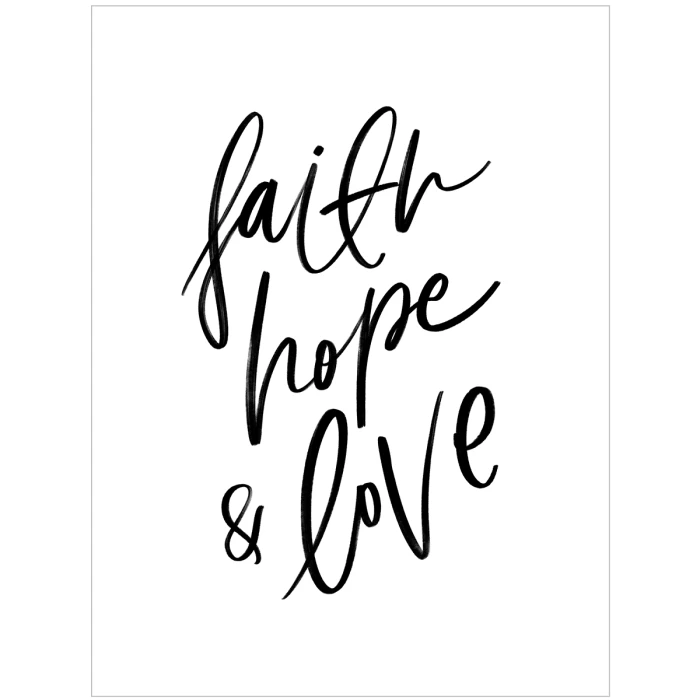 Faith, hope, love