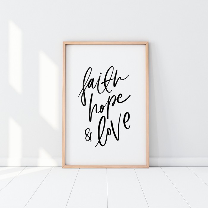 Faith, hope, love
