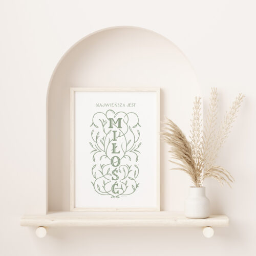 Mock up frame close up in home interior background with plant in