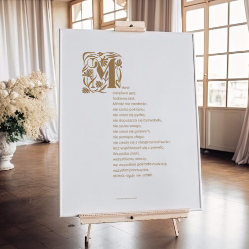 Hymn o miłości z inicjałem