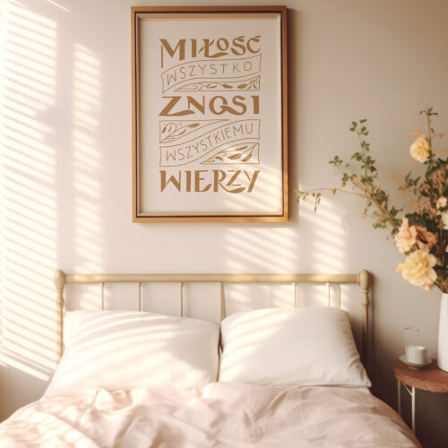artistic frame canvas mock up in a curated scandinavian studio l