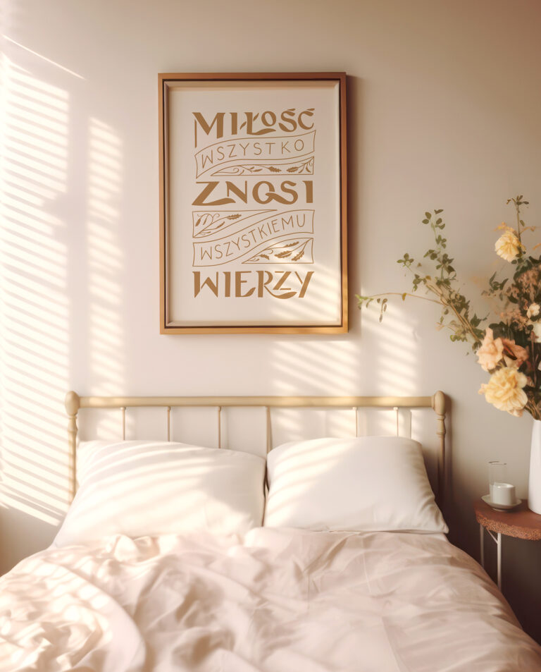 artistic frame canvas mock up in a curated scandinavian studio l