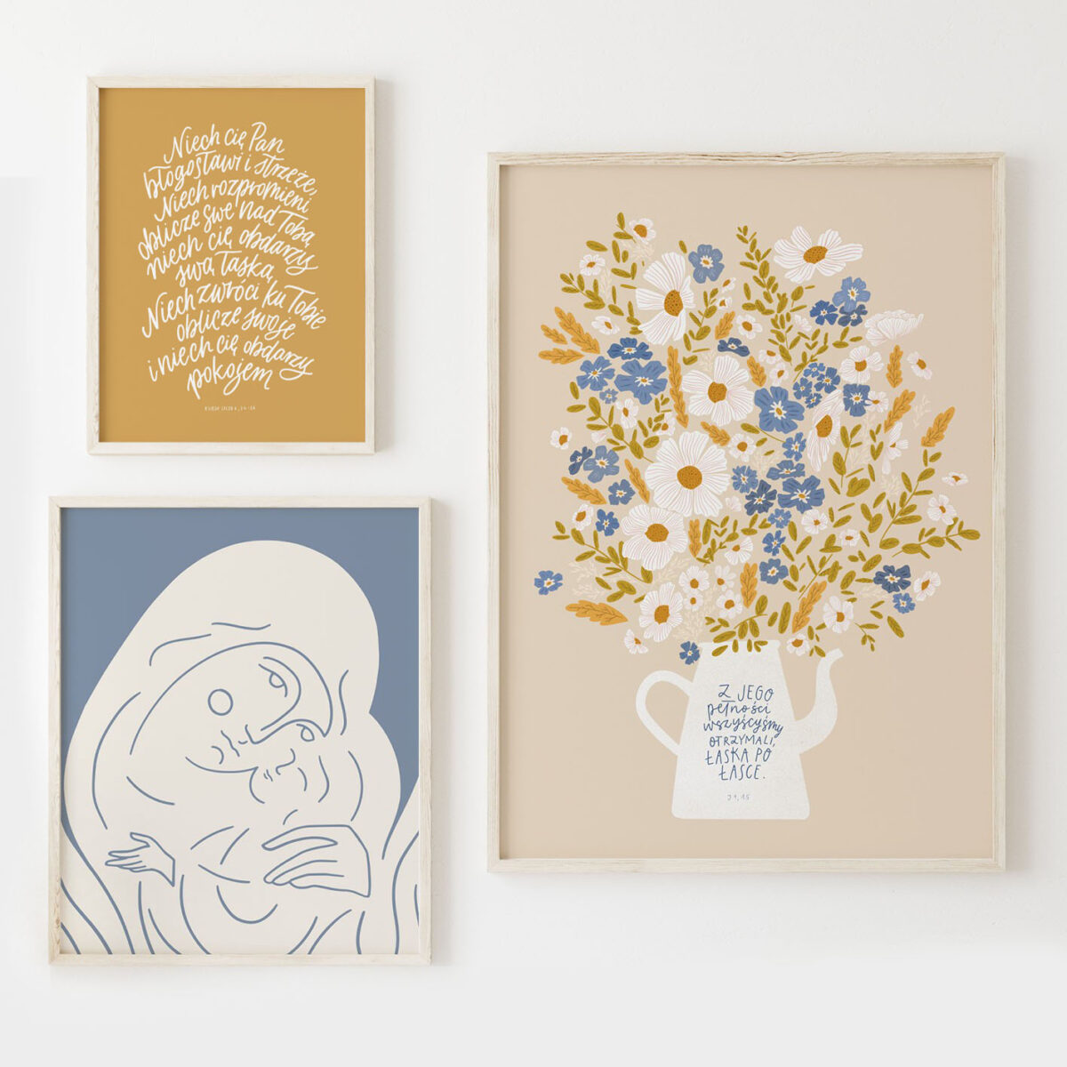 Poster frame mockup in white clear hallway interior, 3d render Poster frame mockup in white clear hallway interior, 3d render