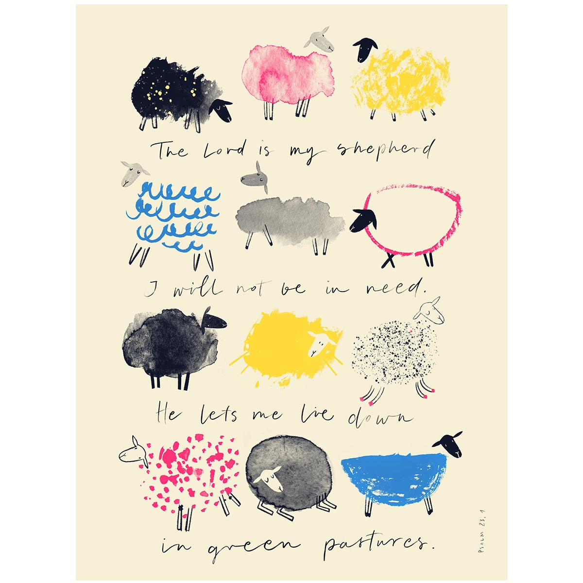 Colorful sheeps
